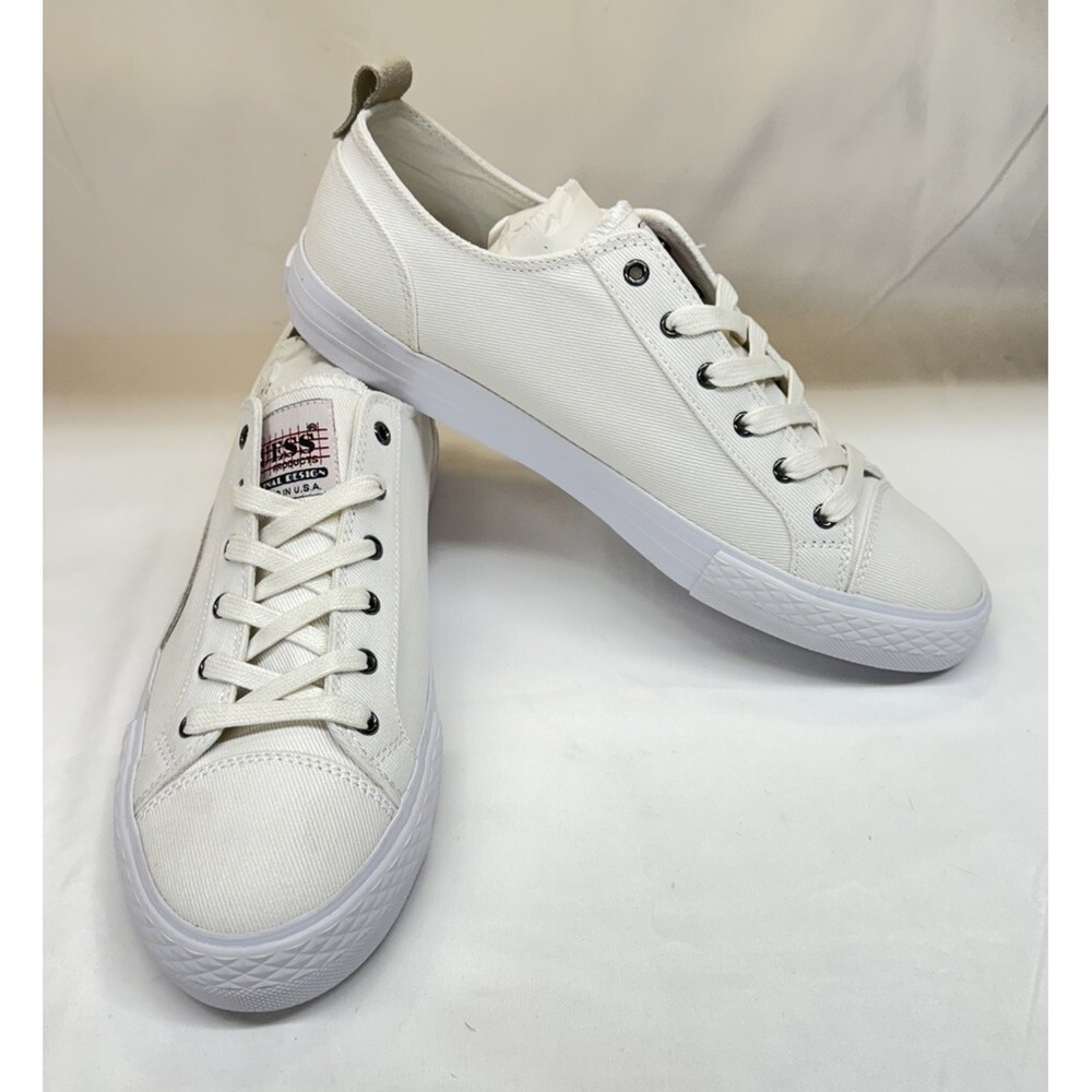 Guess Mens Provo Sneakers US Size 10.5 White With Gray. **New**